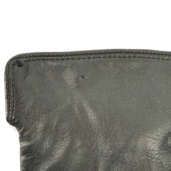 Leather Embellished Driving Gloves Womens Size 7 Black Yellow - Picture 5 of 6